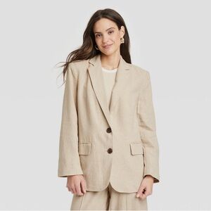 A New Day Women's Button Up Spring Blazer Jacket